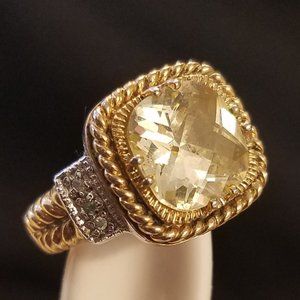 Silver & Gold Citrine Ring